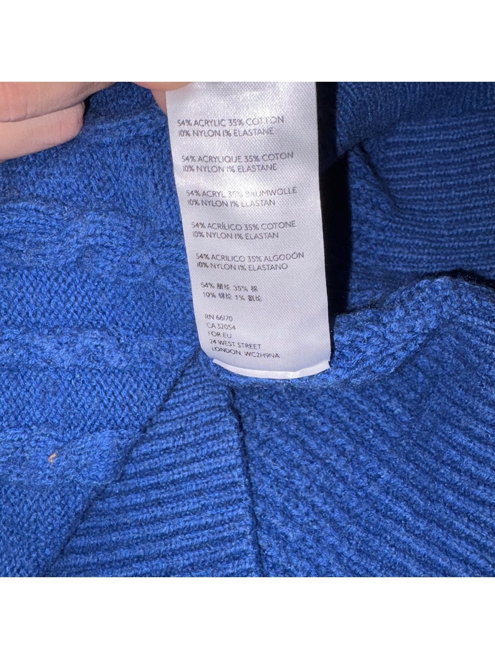 Urban Outfitters Woman’s S Blue Cable Knit Crop Half-Zip Sweater Size Small - Picture 6 of 8